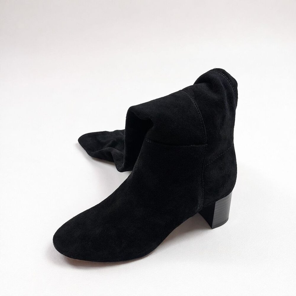 Madewell The Sylvia Over-The-Knee Boot In Suede Women 5.5M True Black Block Heel - Picture 14 of 15